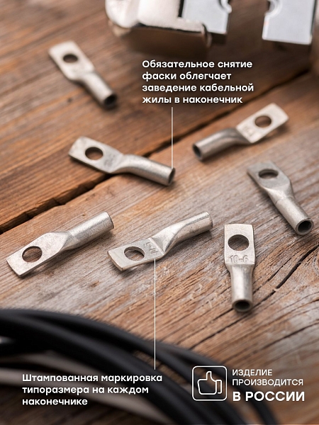 Наконечник медный луженый ТМЛ DIN 10-6 EKF PROxima