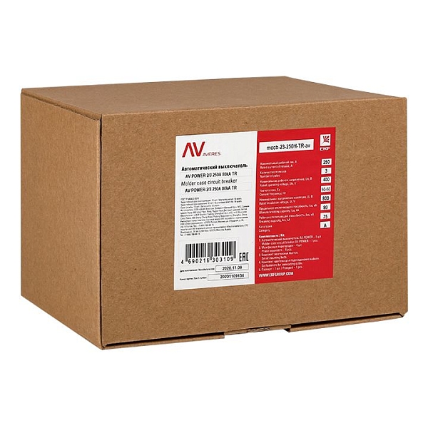 Выключатель автоматический в литом корпусе AV-POWER-2/3 250А 35кА TR EKF