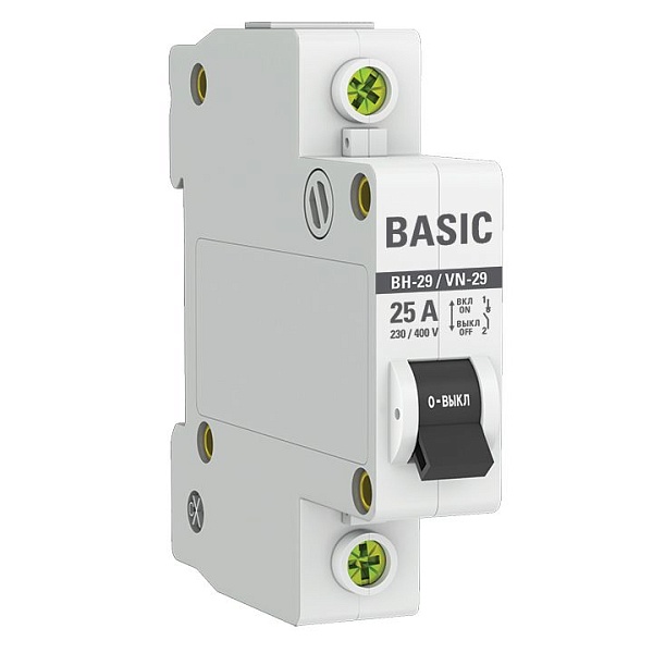 Выключатель нагрузки ВН-29 1P 25А BASIC
