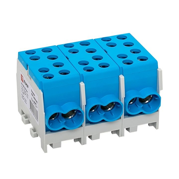 Клемма распределительная КСР с двойным винтом 2x35/2x25 синяя EKF PROxima