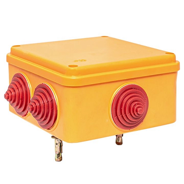 Коробка огнестойкая E90 100x100x50мм, с клеммником 4 полюса 1,5-2,5 мм2 IP55 EKF