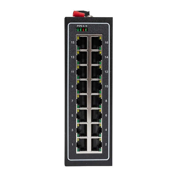 Промышленный неуправляемый коммутатор U-16T, 16 портов 10/100Base-T(X) RJ45, монтаж на динрейку TSX EKF