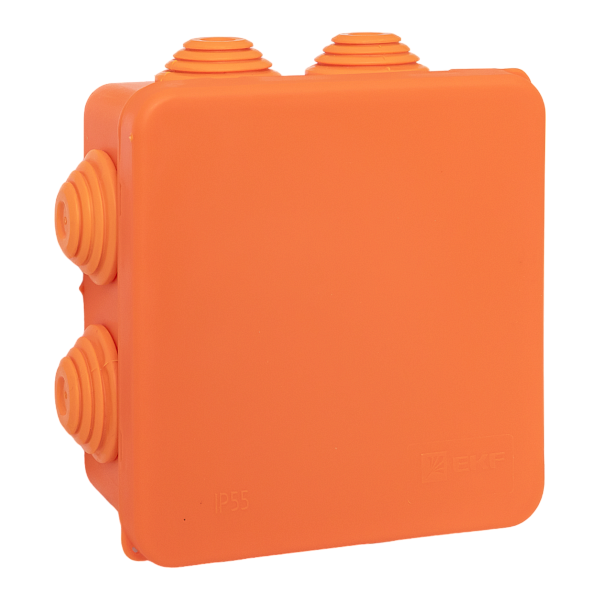 Коробка огнестойкая E45 85x85x40мм с клеммниками 5 полюсов 0,5-10мм2 IP55 HF EKF