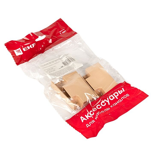 Угол T-образный (25x16) (4 шт) светлое дерево EKF-Plast 