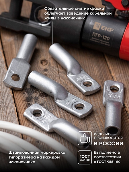 Наконечник алюминиевый ТА ГОСТ 70-10-12 EKF