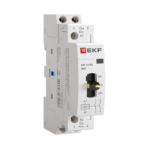 Контактор модульный КМ РУ 16А 2NO 230В АС (1 мод.) PROXIMA EKF