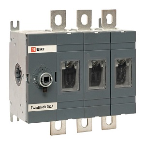 Рубильник 250A 3P без рукоятки управления TwinBlock EKF 