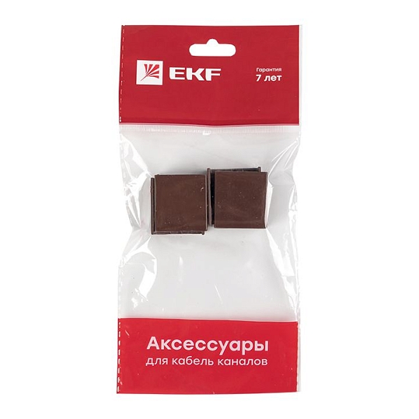 Соединитель (25x16) (4 шт) темное дерево EKF-Plast 