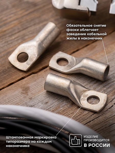 Наконечник силовой медный луженый ТМЛ-Р 70-10 EKF PROxima
