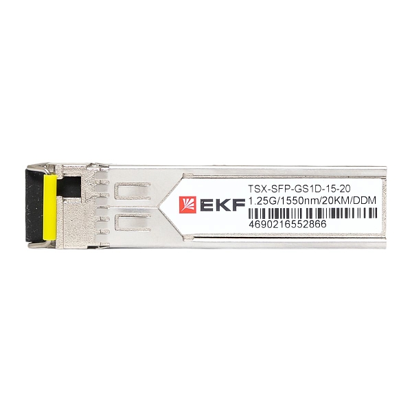SFP модуль 1,25 Гбит одинарное одномодовое оптоволокно 1550нм дальность 20км TSX EKF
