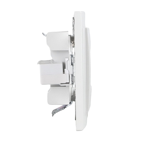 Розетка RJ-45 2-местная СП Минск белая EKF