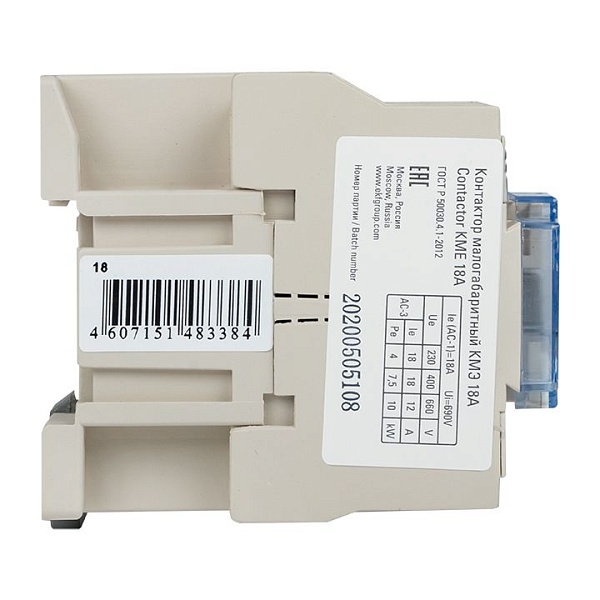Контактор КМЭ-1 18А 1NO 400В AC EKF