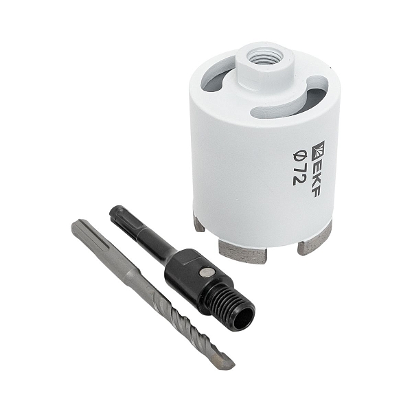 Коронка алмазная DCH-72 (верхнее пылеудаление) Laser M16 SDS-Plus EXPERT EKF