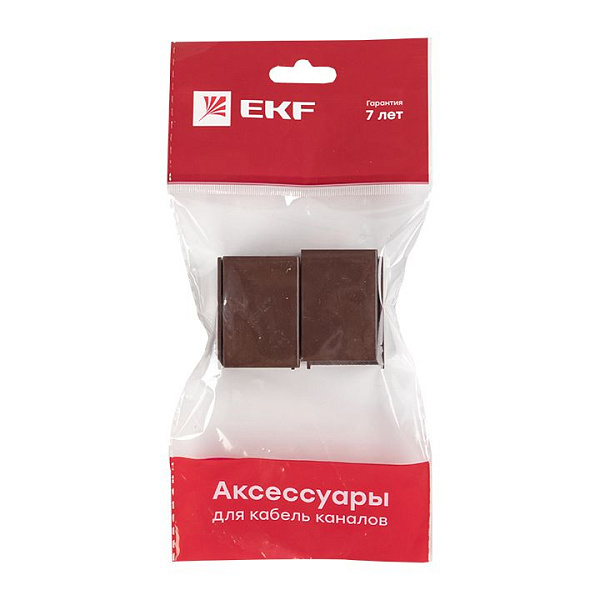 Соединитель (25x25) (4 шт) темное дерево EKF-Plast 