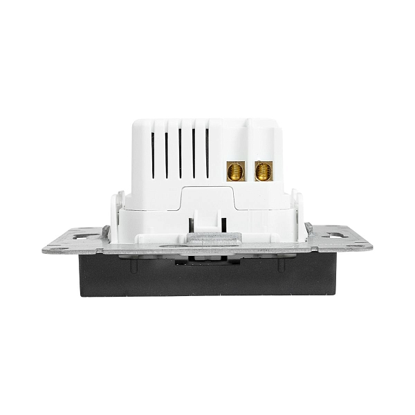 Механизм розетки USB-C - 2шт, чёрный Эпика EKF