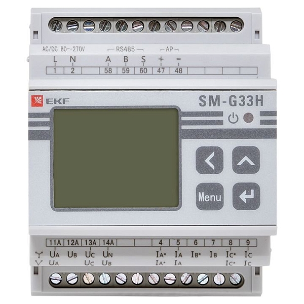 Многофункциональный измерительный прибор SM-G33H с жидкокристаллическим дисплеем на DIN-рейку