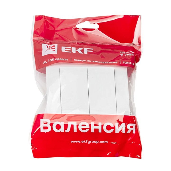 Валенсия выключатель 2-кл. 10А белый EKF