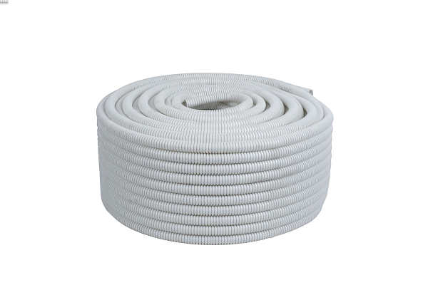 Труба гофр. ПВХ с протяжкой d16 мм (100 м) белая EKF-Plast
