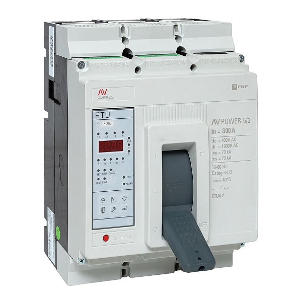 Выключатель автоматический в литом корпусе AV-POWER-5/3 800А 70кА ETU4.2 EKF