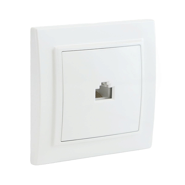 Минск Розетка RJ-45 1-местная СП белая EKF