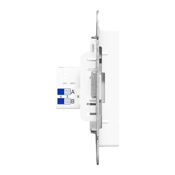 Механизм розетки RJ45 (cat5), белый Эпика EKF