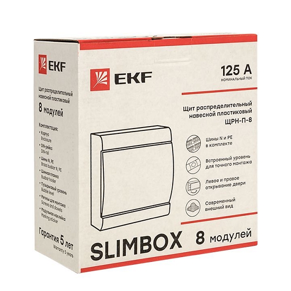 Щит распред. навесной ЩРН-П-8 "SlimBox" IP41 EKF 