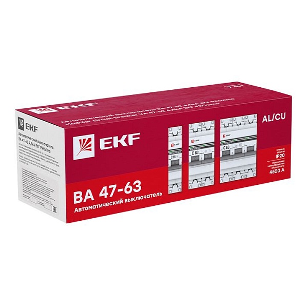 Автоматический выключатель ВА 47-63 2P 10А (В) 4,5kA EKF PROXIMA