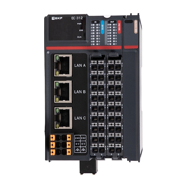 Программируемый логический контроллер (ПЛК) EC312 токоподающий D-CARD EKF