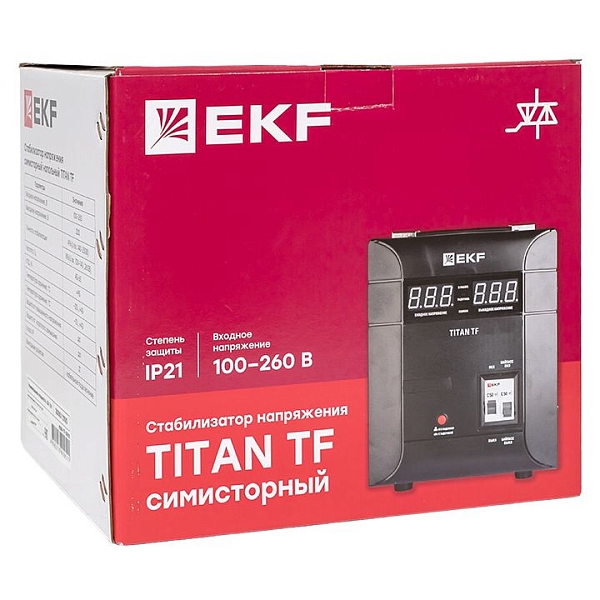 Стабилизатор напряжения симисторный напольного исполения TITAN -ТF-3000 EKF