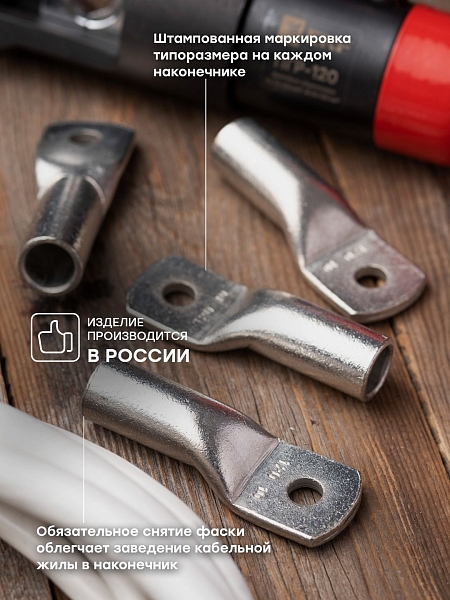 Наконечник медный луженый ТМЛ DIN 120-10 EKF PROxima