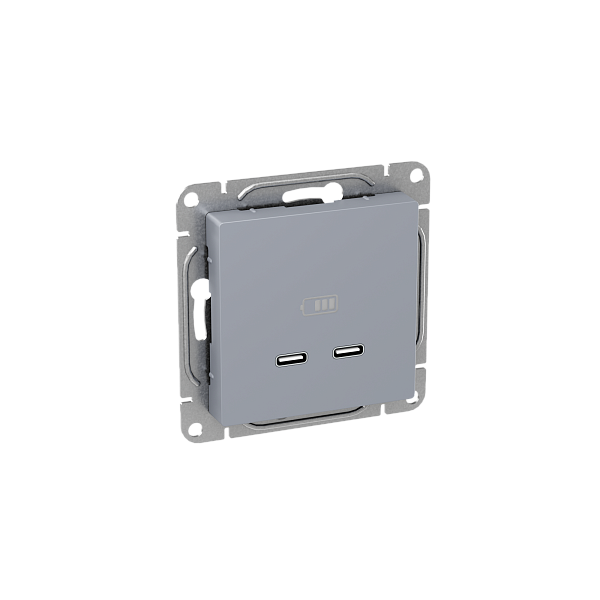 Механизм розетки USB-C - 2шт, алюминий Эпика EKF