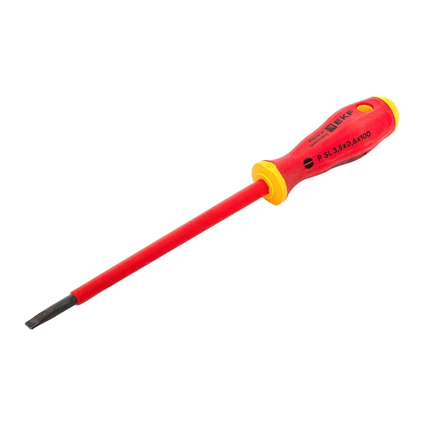 Отвертка Professional SL3.5x0.6 мм VDE 1000В EKF
