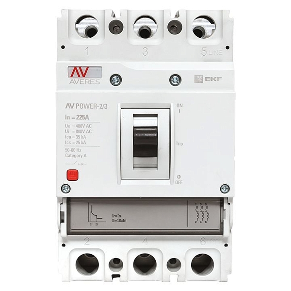 Выключатель автоматический в литом корпусе AV-POWER-2/3 225А 35кА TR EKF