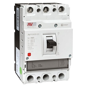 Выключатель автоматический в литом корпусе AV-POWER-2/3 160А 35кА TR EKF