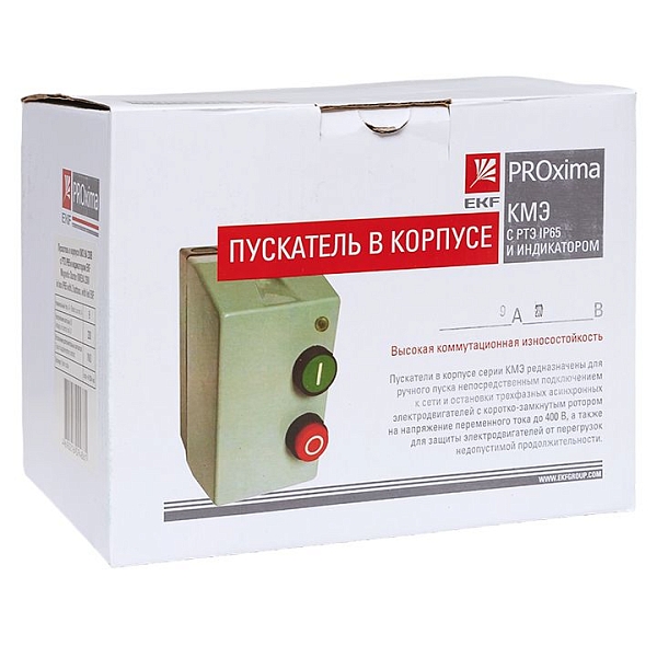 Пускатель ПМЛ-1 9А 1NO 230В AC с тепловым реле 7-10А в корпусе с индикацией IP65 EKF