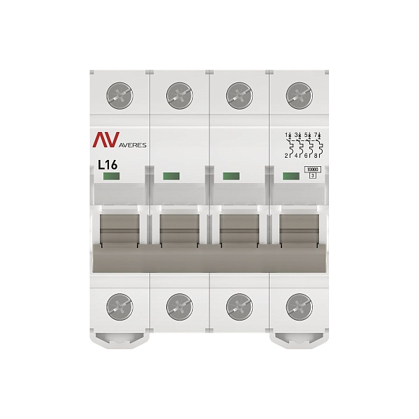 Выключатель автоматический AV-10 4P 16A (L) 10kA EKF AVERES