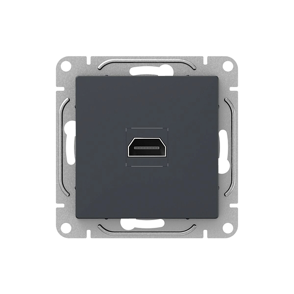 Механизм розетки HDMI, графит Эпика EKF