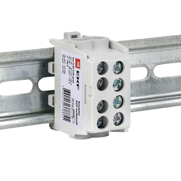Клемма распределительная КСР с двойным винтом 2x35/2x25 серая EKF PROxima