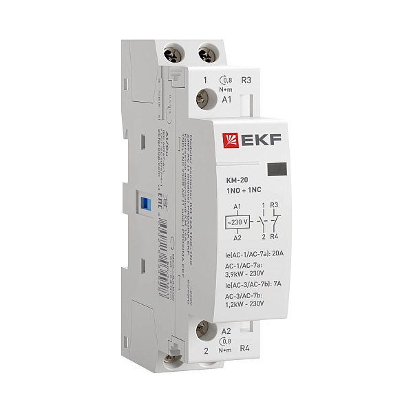 Контактор модульный КМ 20А 1NO+1NC 230В АС (1 мод.) PROXIMA EKF