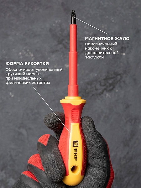 Отвертка Expert PZ2x100 мм 1000В EKF