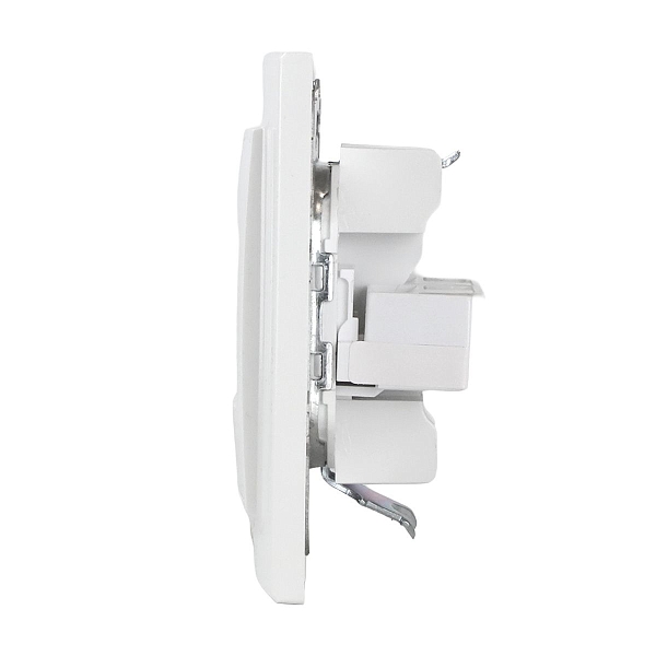 Розетка RJ-45 2-местная СП Минск белая EKF