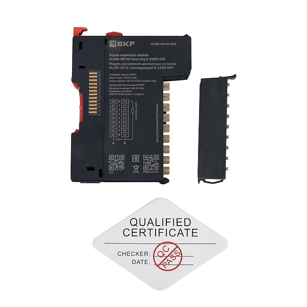 Модуль расширения дискретных сигналов GL200-DO16 токоподающий D-CARD EKF