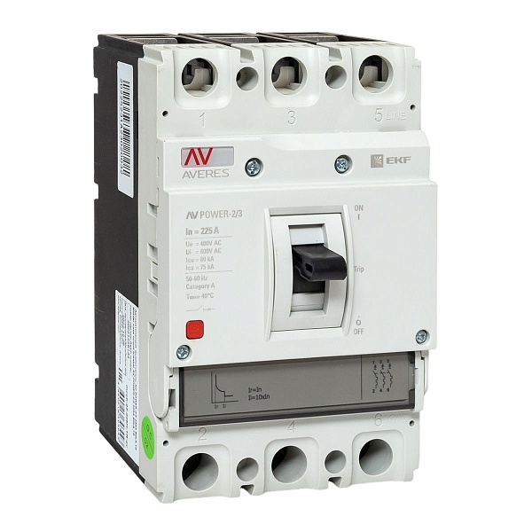Выключатель автоматический в литом корпусе AV-POWER-2/3 225А 80кА TR EKF