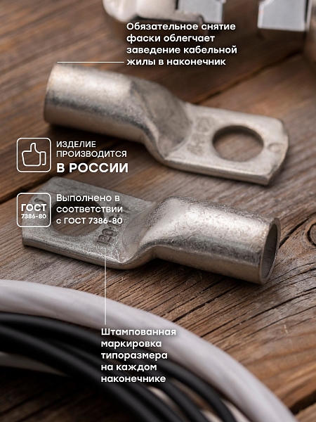 Наконечник медный луженый ТМЛ 120-16-17 EKF PROxima
