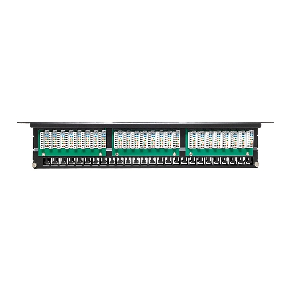 Патч-панель высокой плотности TERACOM PRO 19'' Cat.5E 1U неэкранированная UTP 48 портов RJ-45 Dual IDC с органайзером