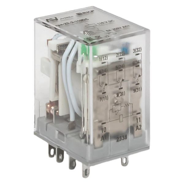 Реле промежуточное RPA 22/3 6A 110В DC EKF AVERES