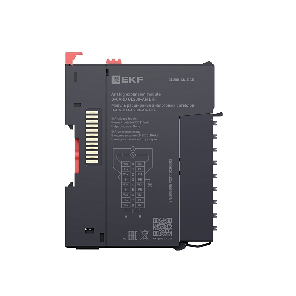 Модуль расширения аналоговых сигналов GL200-AI4 D-CARD EKF
