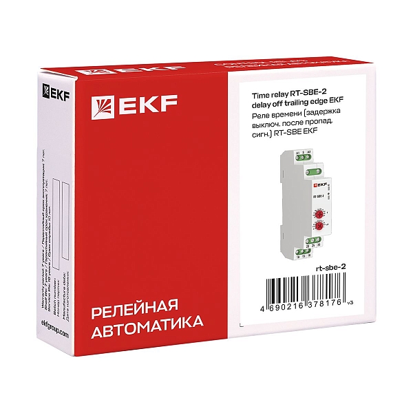 Реле времени (задержка выключ. после пропад. сигн.) RT-SBE-2 EKF PROxima